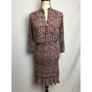 MNGO- Ditsy Floral Ruched Body Dress, size S